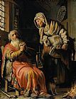 Rembrandt Wall Art - Tobit and Anna with a Kid